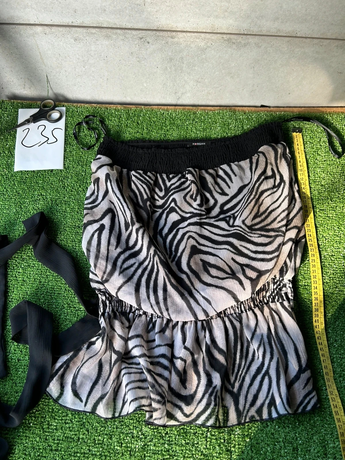 Robe à motifs léopard sans bretelles morgan de toi